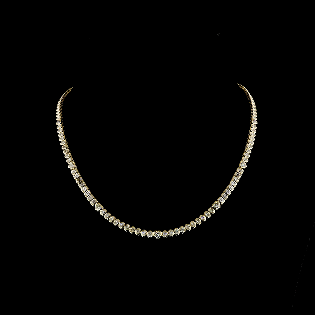 8.00 CTTW MIX Lab Diamond Tennis Necklace 16.5"