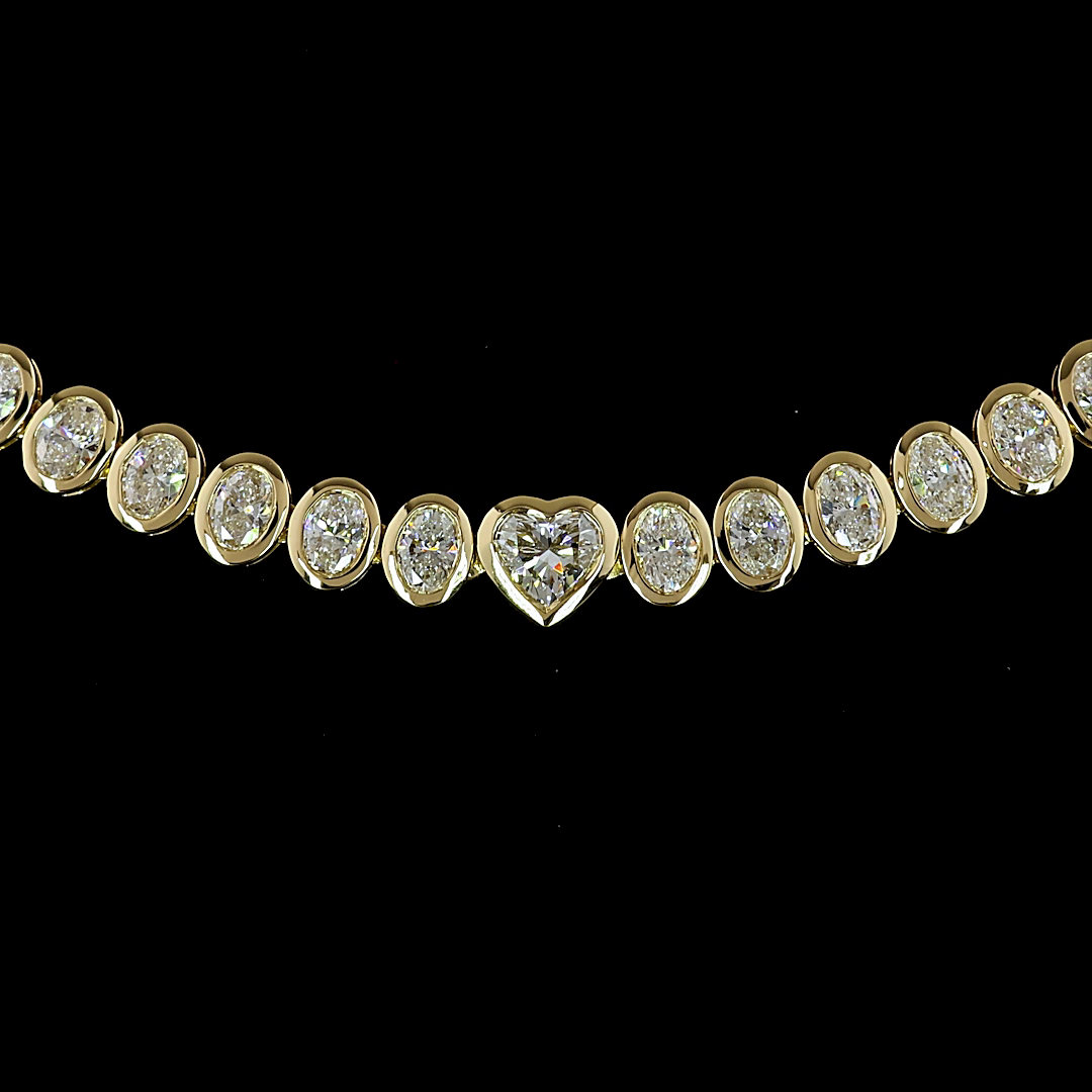 8.00 CTTW MIX Lab Diamond Tennis Necklace 16.5"