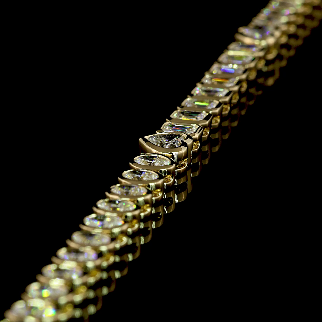 8.00 CTTW MIX Lab Diamond Tennis Necklace 16.5"