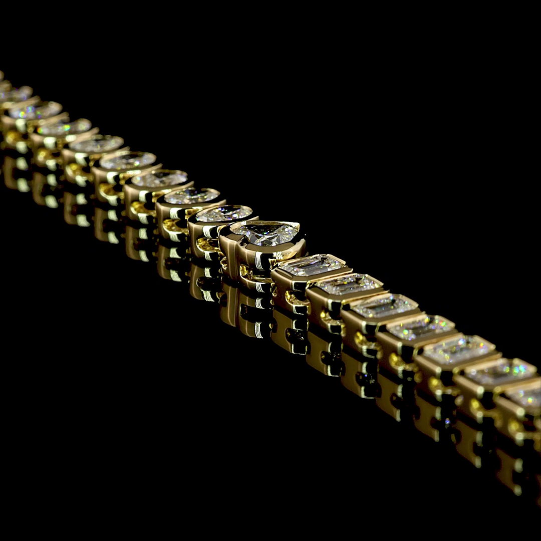 8.00 CTTW MIX Lab Diamond Tennis Necklace 16.5"