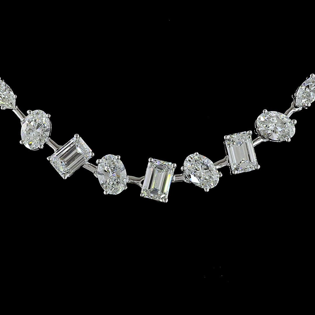 9.90 CTTW MIX Lab Diamond Tennis Necklace 16.5"