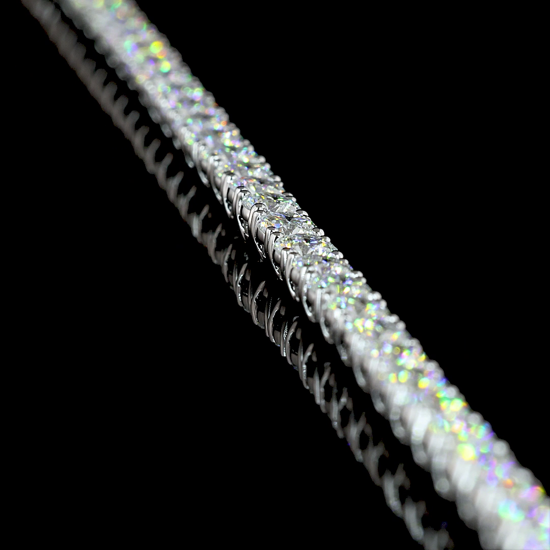 15.35 CTTW Round Lab Diamond Tennis Necklace 16.5"