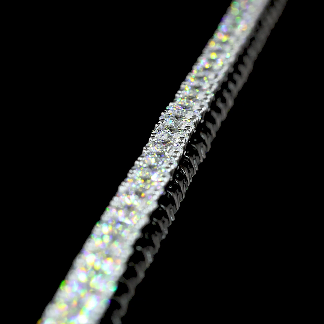 15.35 CTTW Round Lab Diamond Tennis Necklace 16.5"