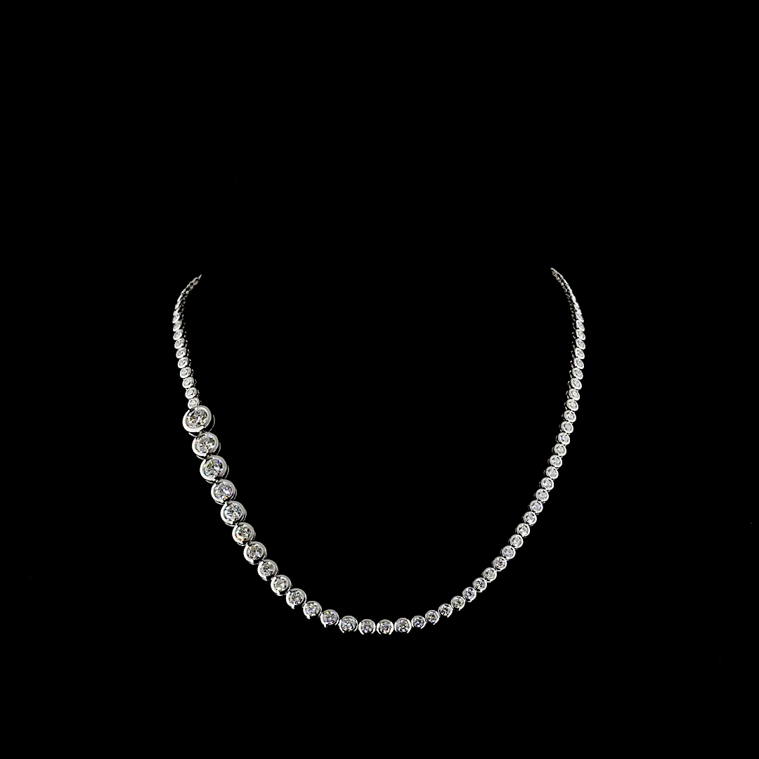 9.93 CTTW Round Lab Diamond Riviera Necklace