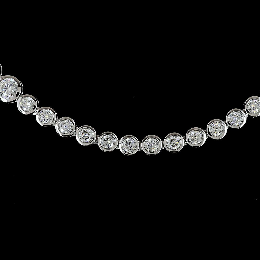 8.05 CTTW Round Lab Diamond Riviera Necklace (E Color and VS Clarity)