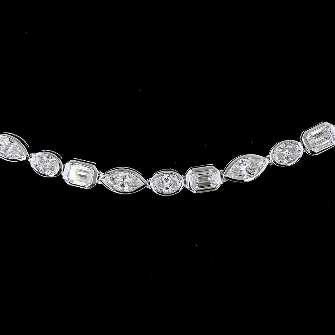 8.96 CTTW Emerald Lab Diamond Tennis Necklace (E Color and VS Clarity)