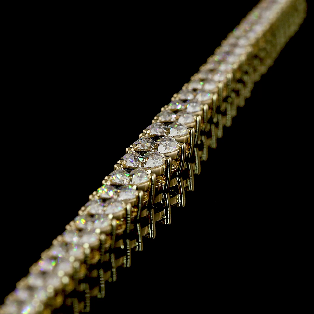 8.36 CTTW Round Lab Grown Diamond Riviera Necklace 16.5" (E Color and VS Clarity)