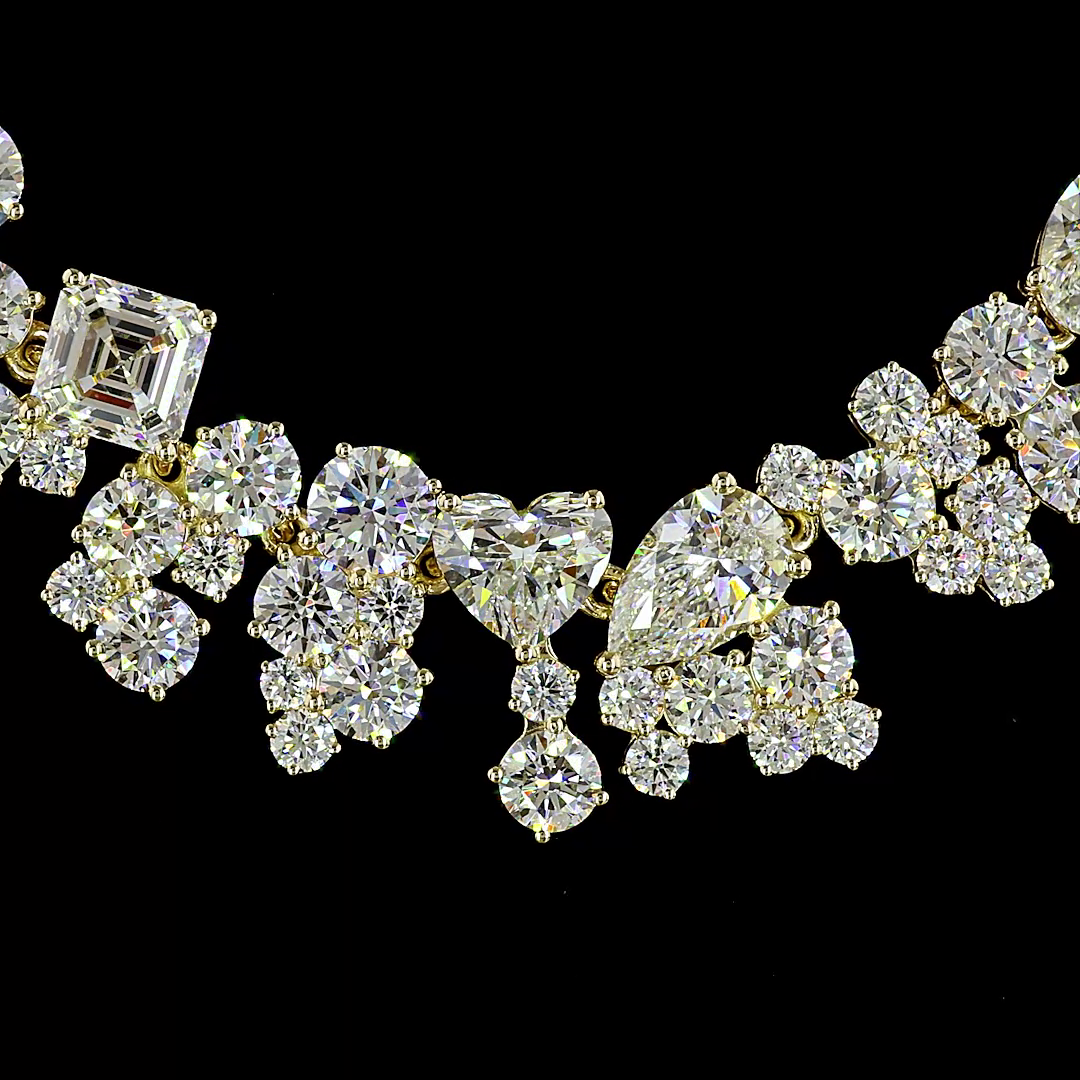 18.26 CTTW MIX Lab Grown Diamond Special Necklace 22" (E Color and VS1 Clarity)