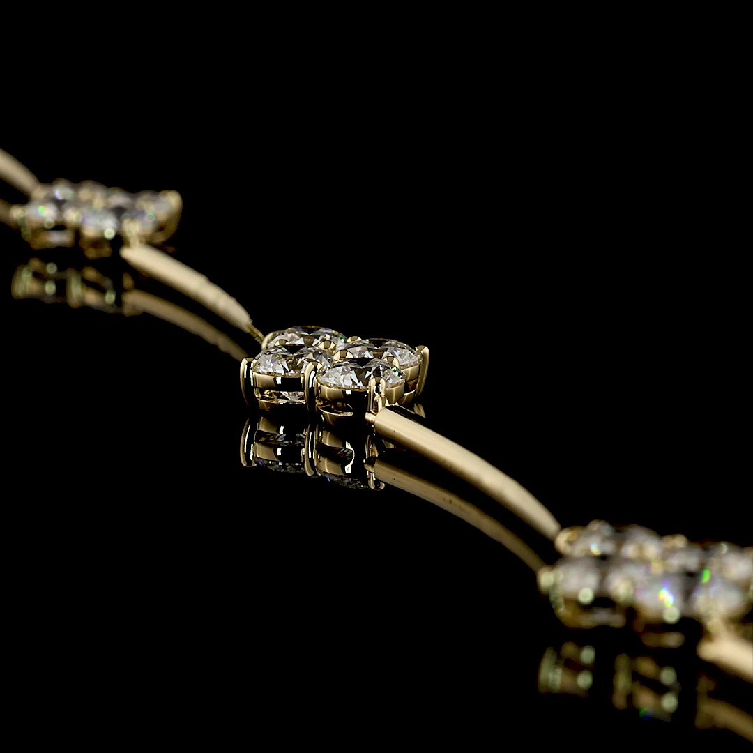 10.72 CTTW Round Lab Grown Diamond Station Necklace 20" (E Color and VS1 Clarity)