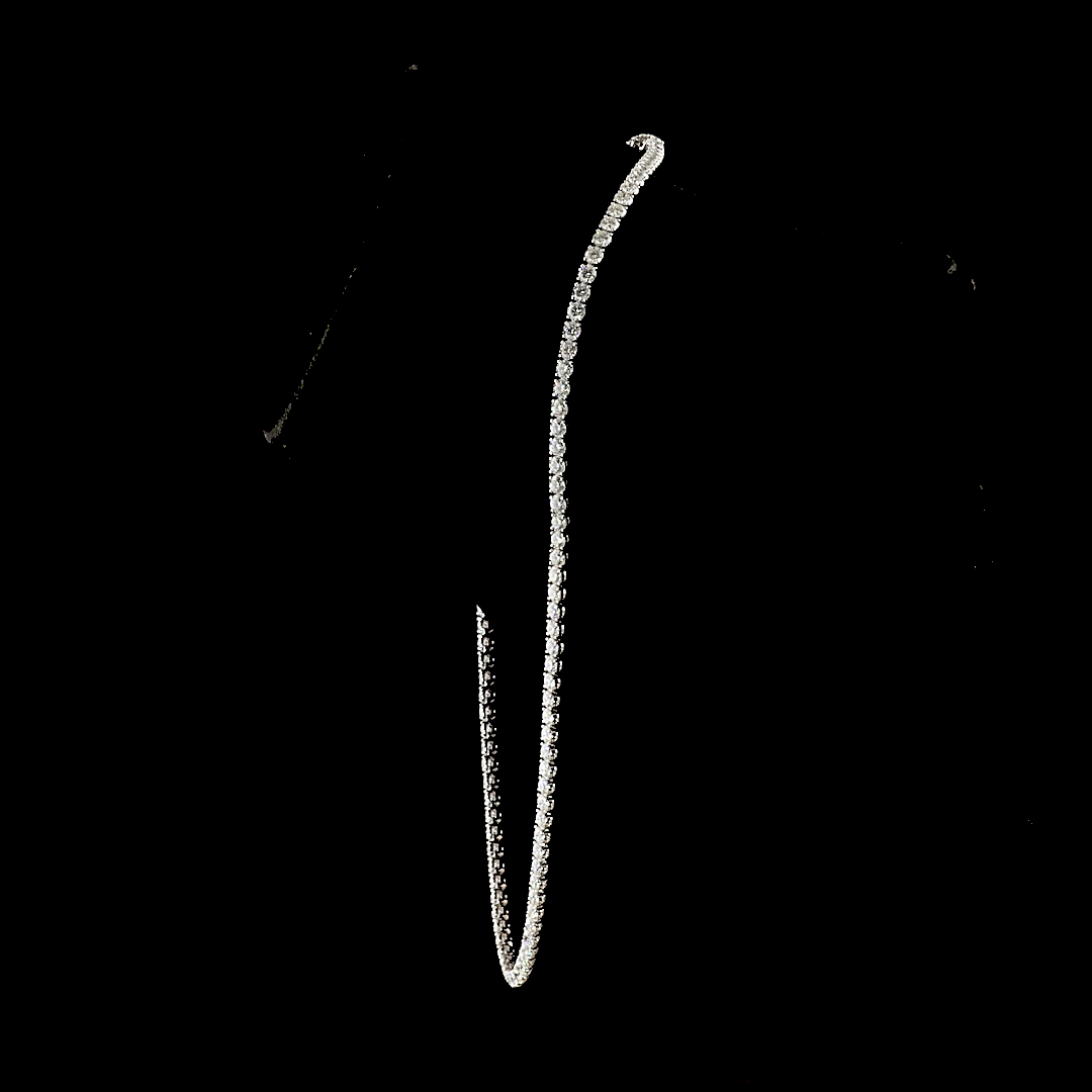 16.67 CTTW Round Lab Grown Diamond Tennis Necklace 17" (E Color and VS1 Clarity)