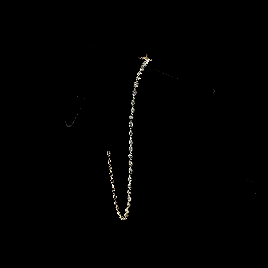 10.52 CTTW MIX Lab Diamond Station Necklace (E Color and VS1 Clarity)