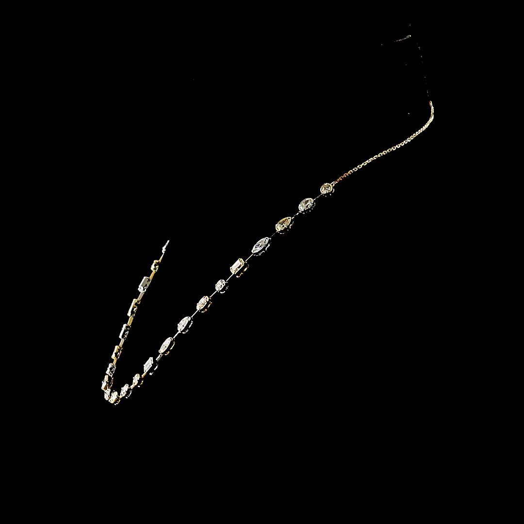 5.38 CTTW MIX Lab Diamond Station Necklace (E Color and VS1 Clarity)
