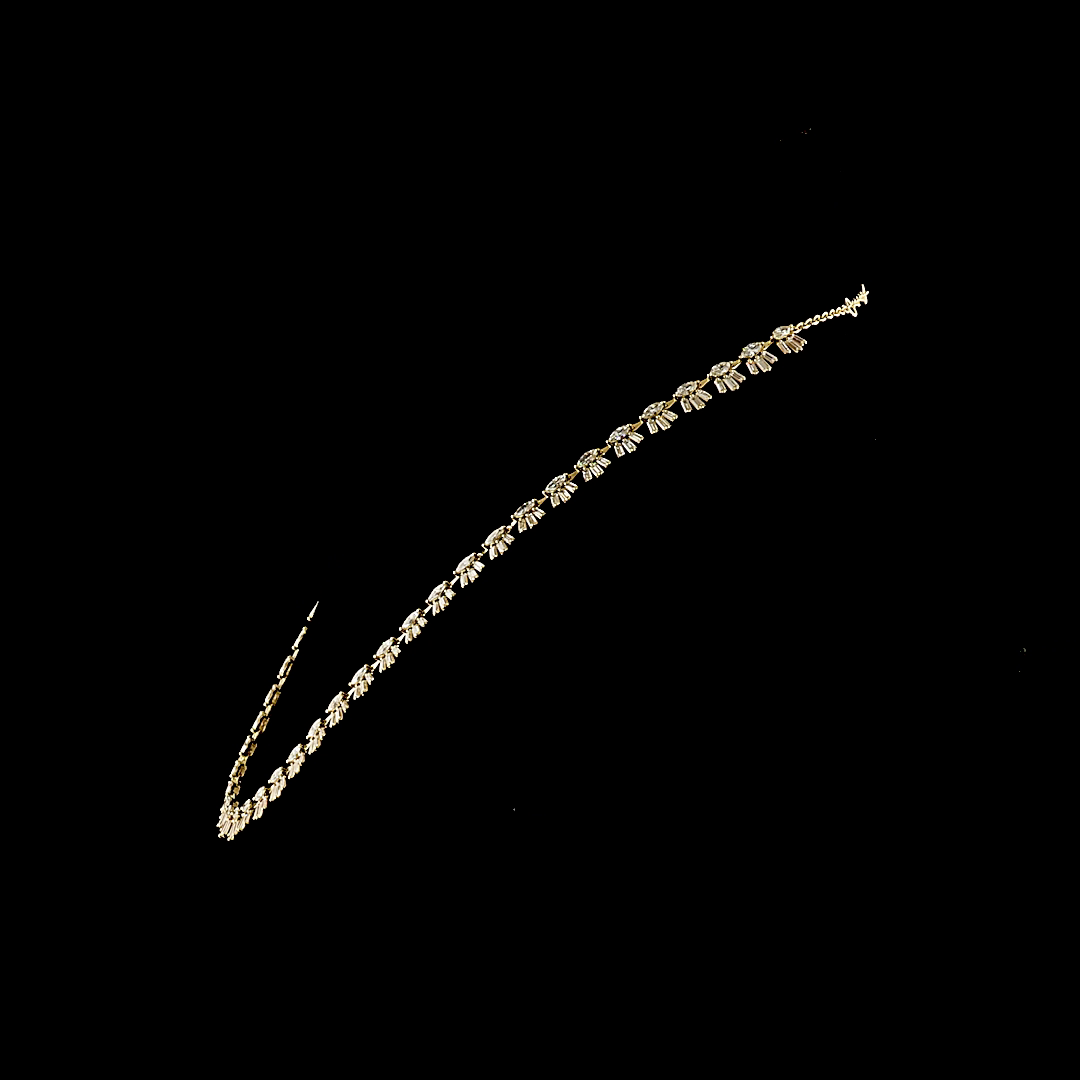 7.07 CTTW Marquise Lab Grown Diamond Station Necklace 16.5" (E Color and VS1 Clarity)