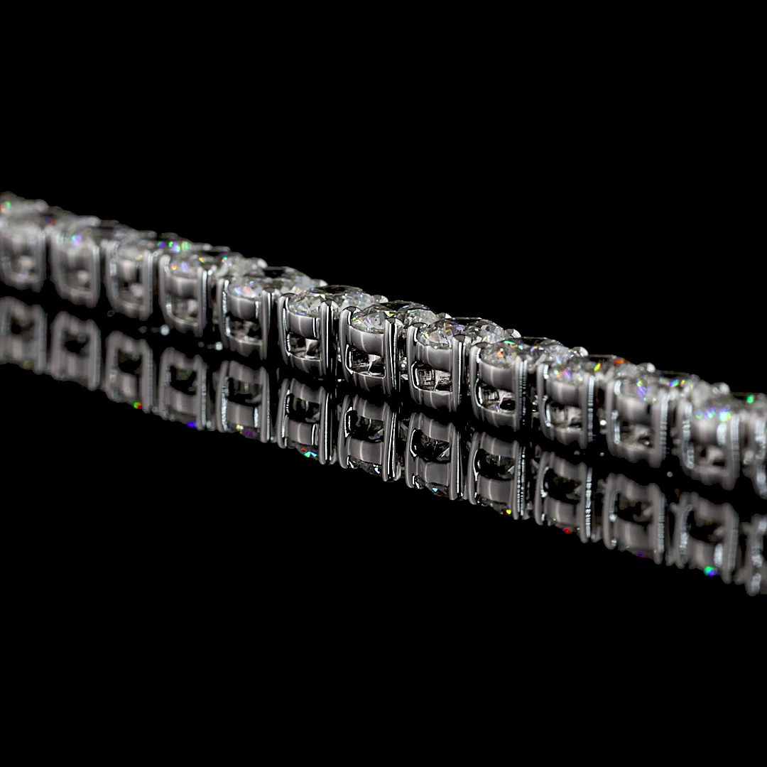 14.24 CTTW Round Lab Grown Diamond Tennis Necklace 18" (F/E Color and VS2/VS1 Clarity)