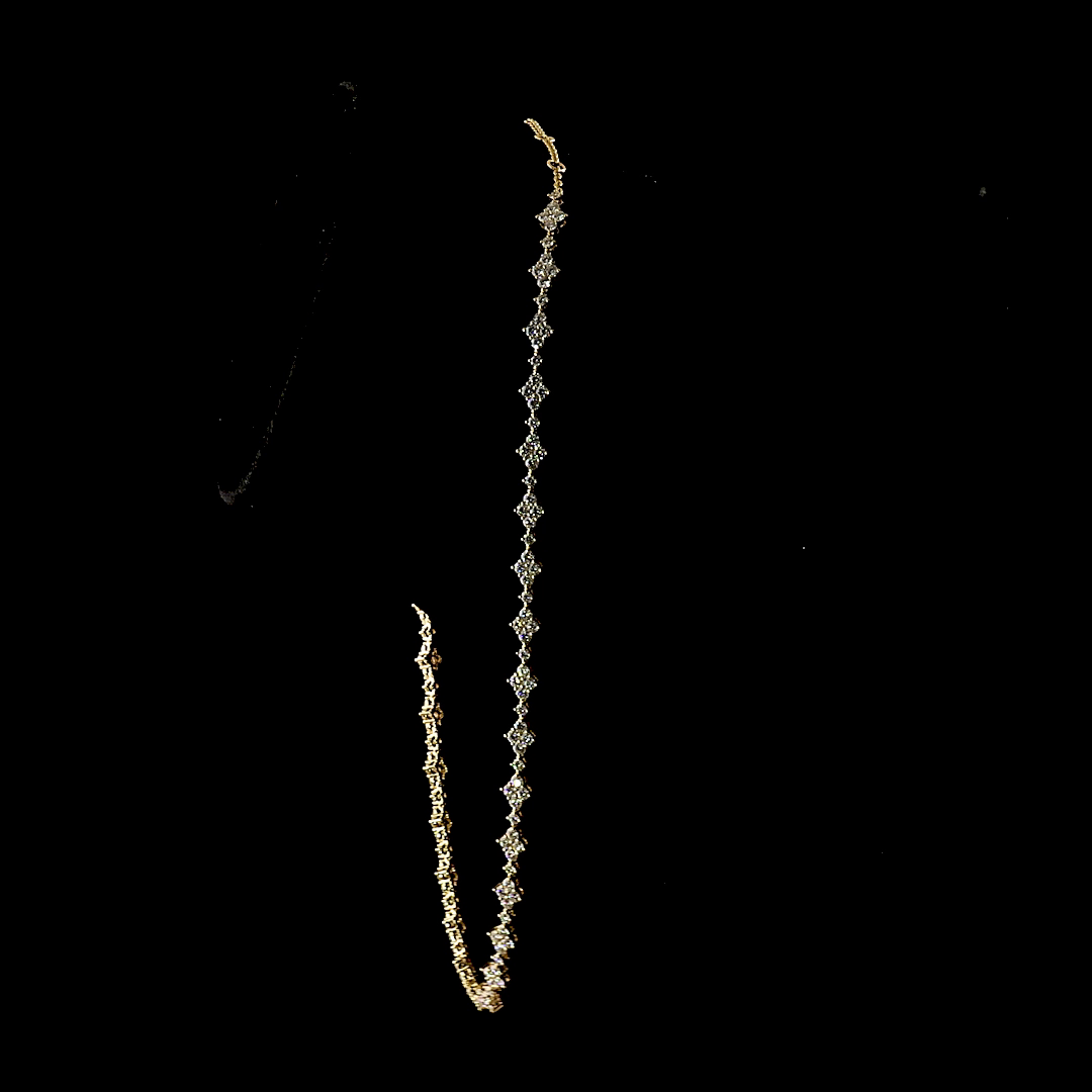 6.16 CTTW Round Lab Grown Diamond Tennis Necklace 16" (E Color and VS1 Clarity)