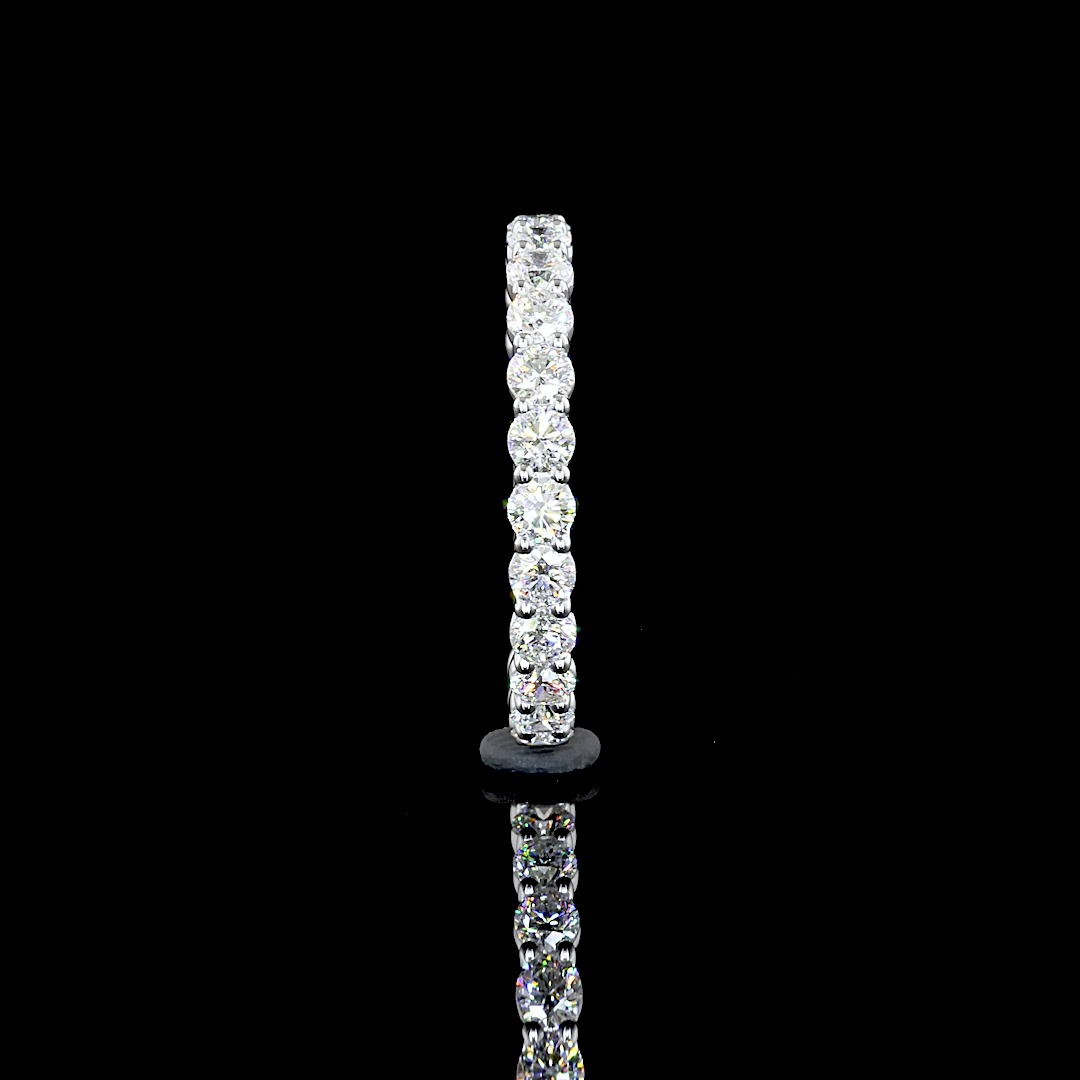 0.99 CTTW Round Lab Diamond 3/4 Eternity Band Sz. 6 14k White Gold E/F Color and VS1/VS Clarity jewelry-spot-usa