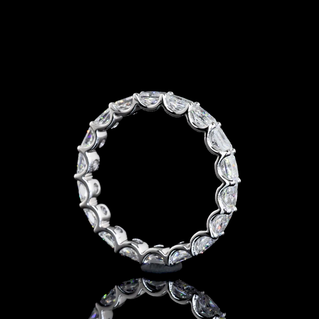 2.00 CTTW Radiant Lab Diamond Full Eternity Sz. 6 14k White Gold E Color and VS Clarity jewelry-spot-usa