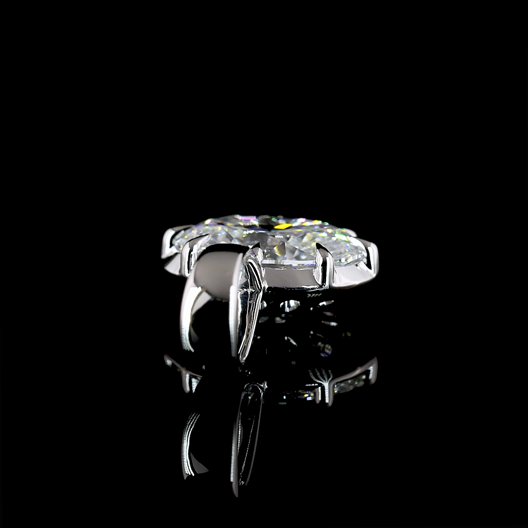 1.00 CT Oval Lab Diamond Solitaire Necklace Pendant (D Color and VS2 Clarity)