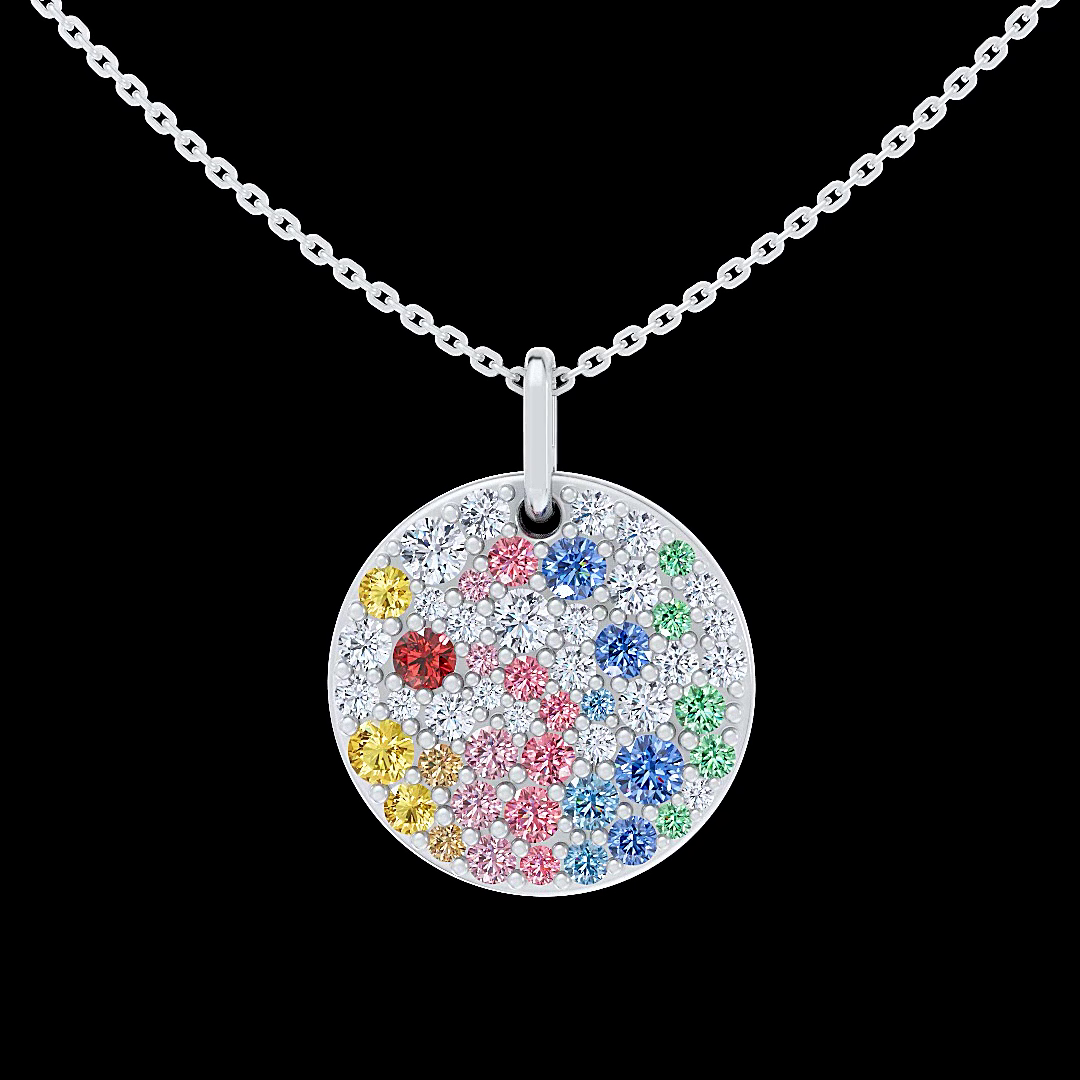4.88 CTTW Round Lab Diamond Special Necklace Pendant
