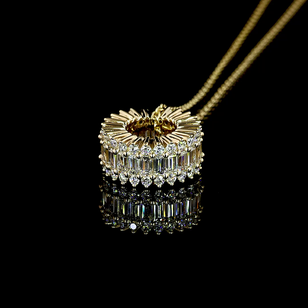 1.25 CTTW Round Lab Grown Diamond Round Necklace Pendant (E Color and VS1 Clarity)