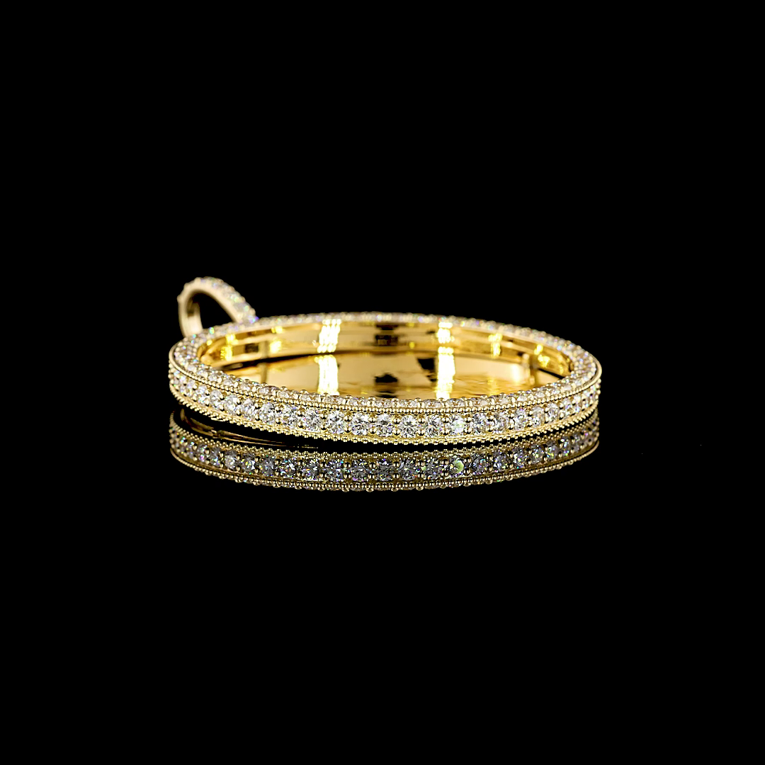 6.87 CTTW Round Lab Grown Diamond Round Necklace Pendant