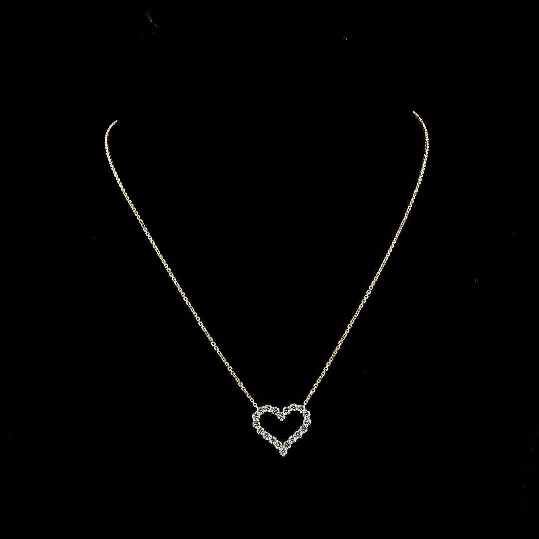 0.92 CTTW Round Lab Grown Diamond Round Necklace Pendant 16" (E Color and VS Clarity)