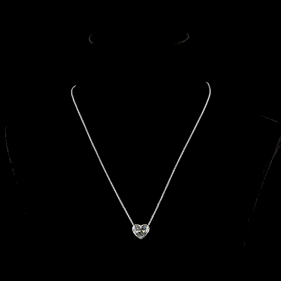 4.00 CT Heart Lab Grown Diamond Solitaire Necklace Pendant 18" (E Color and VS1 Clarity)