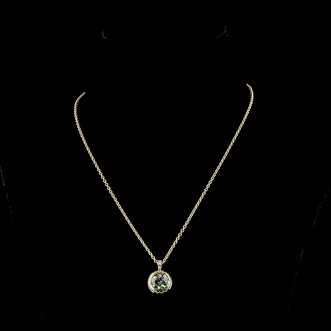 3.11 CTTW Round Lab Grown Diamond Special Necklace Pendant 18" (F Color and VS1 Clarity)