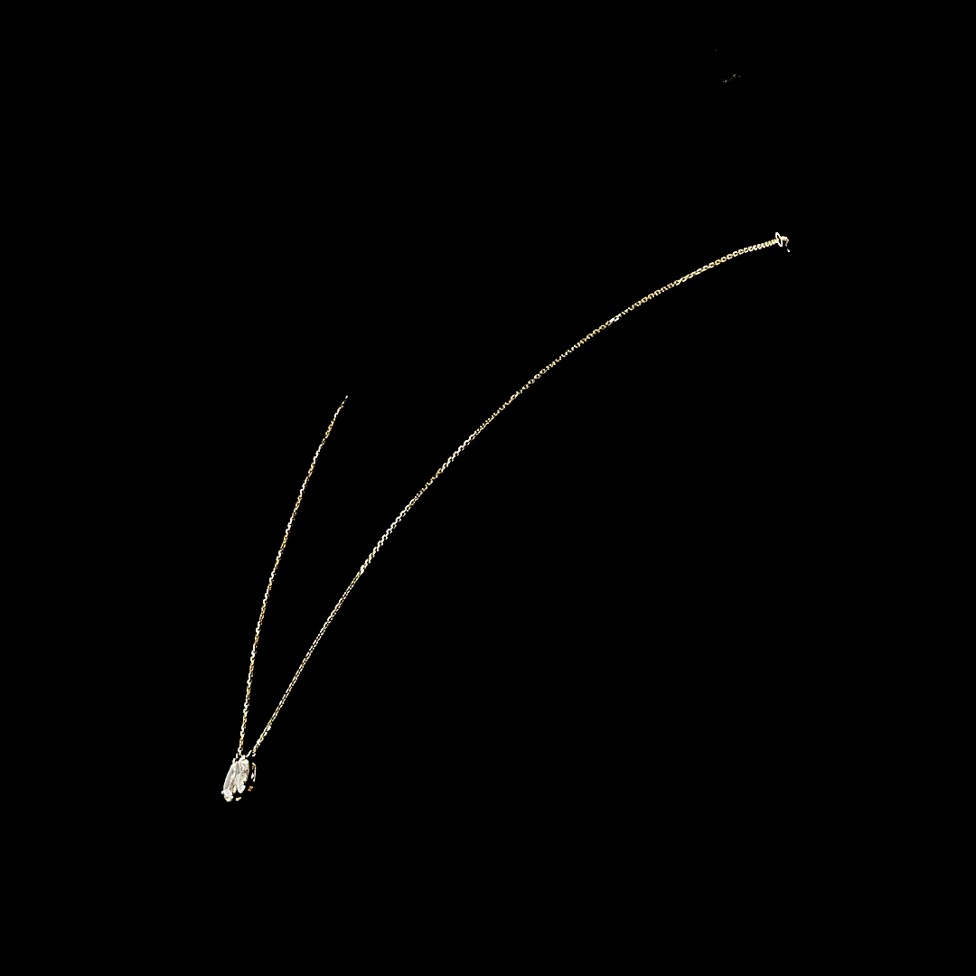 2.05 CTTW Pear Lab Grown Diamond Toi et Moi Necklace Pendant 18" (E Color and VS2 Clarity)