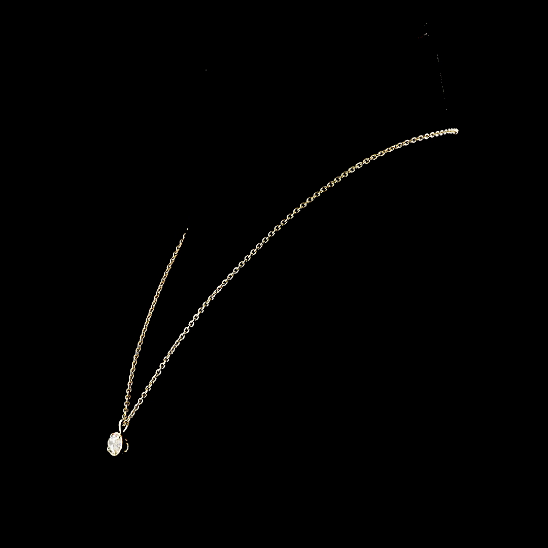 2.09 CT MO Lab Grown Diamond Solitaire Necklace Pendant 16" (F Color and VVS2 Clarity)