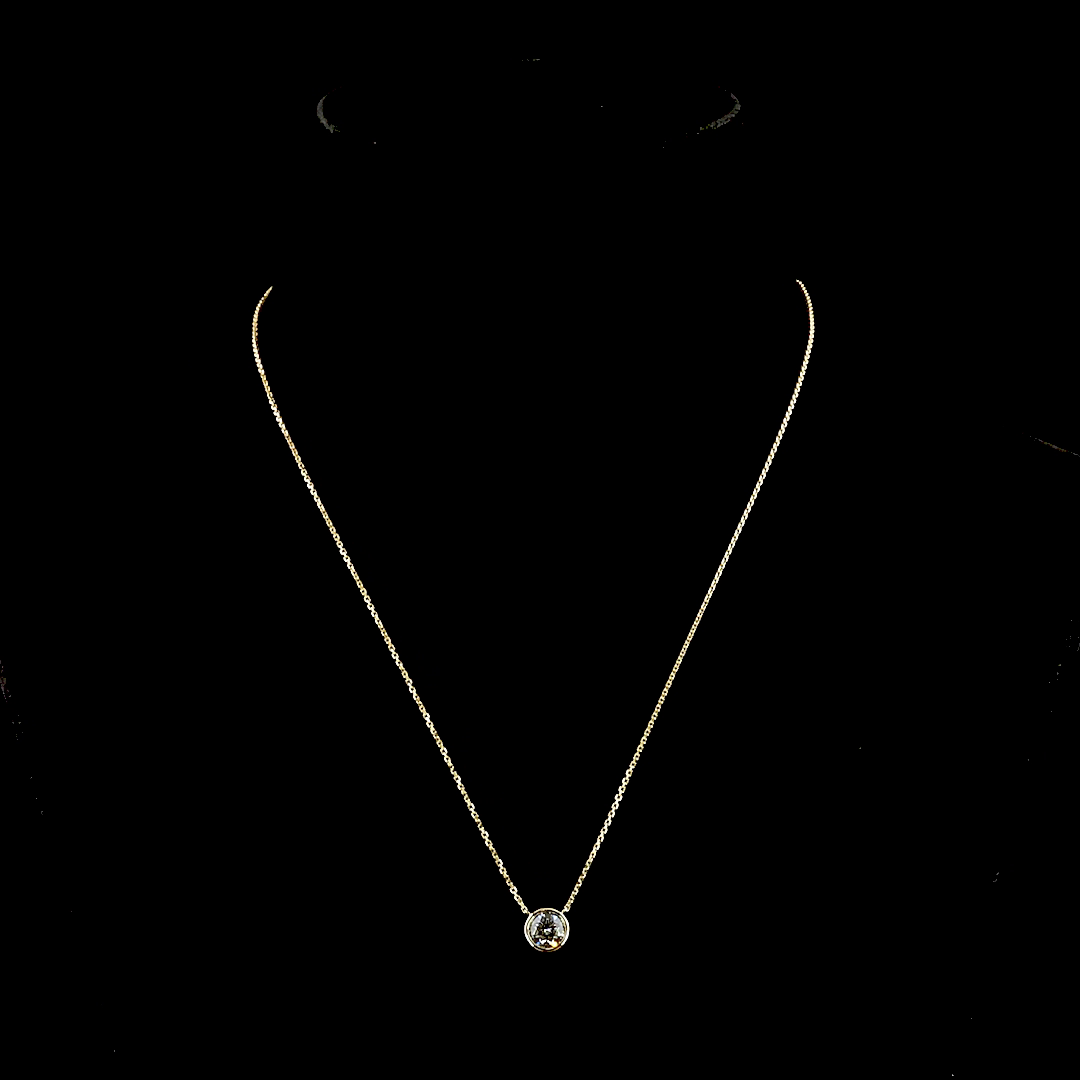 1.01 CT Round Lab Grown Diamond Solitaire Necklace Pendant 18" (D Color and VVS2 Clarity)