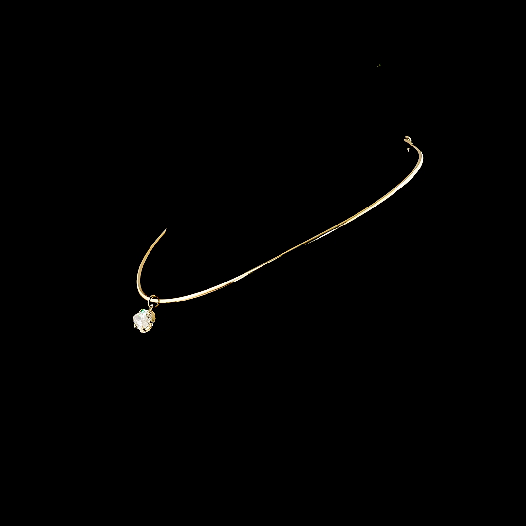 3.13 CT MO Lab Grown Diamond Solitaire Necklace Pendant 15" (F Color and VS1 Clarity)