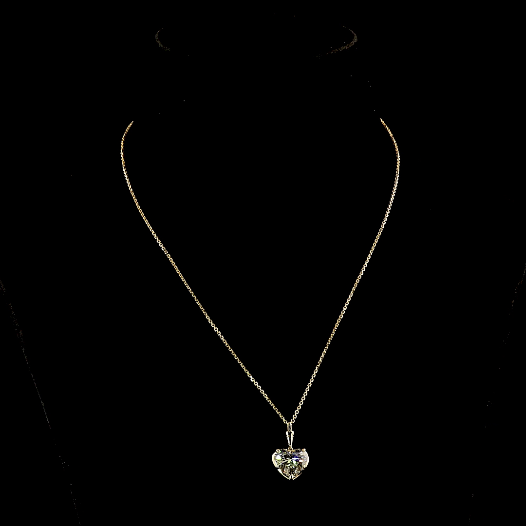 5.08 CT Pear Lab Grown Diamond Solitaire Necklace Pendant 16.5" (F Color and VVS2 Clarity)