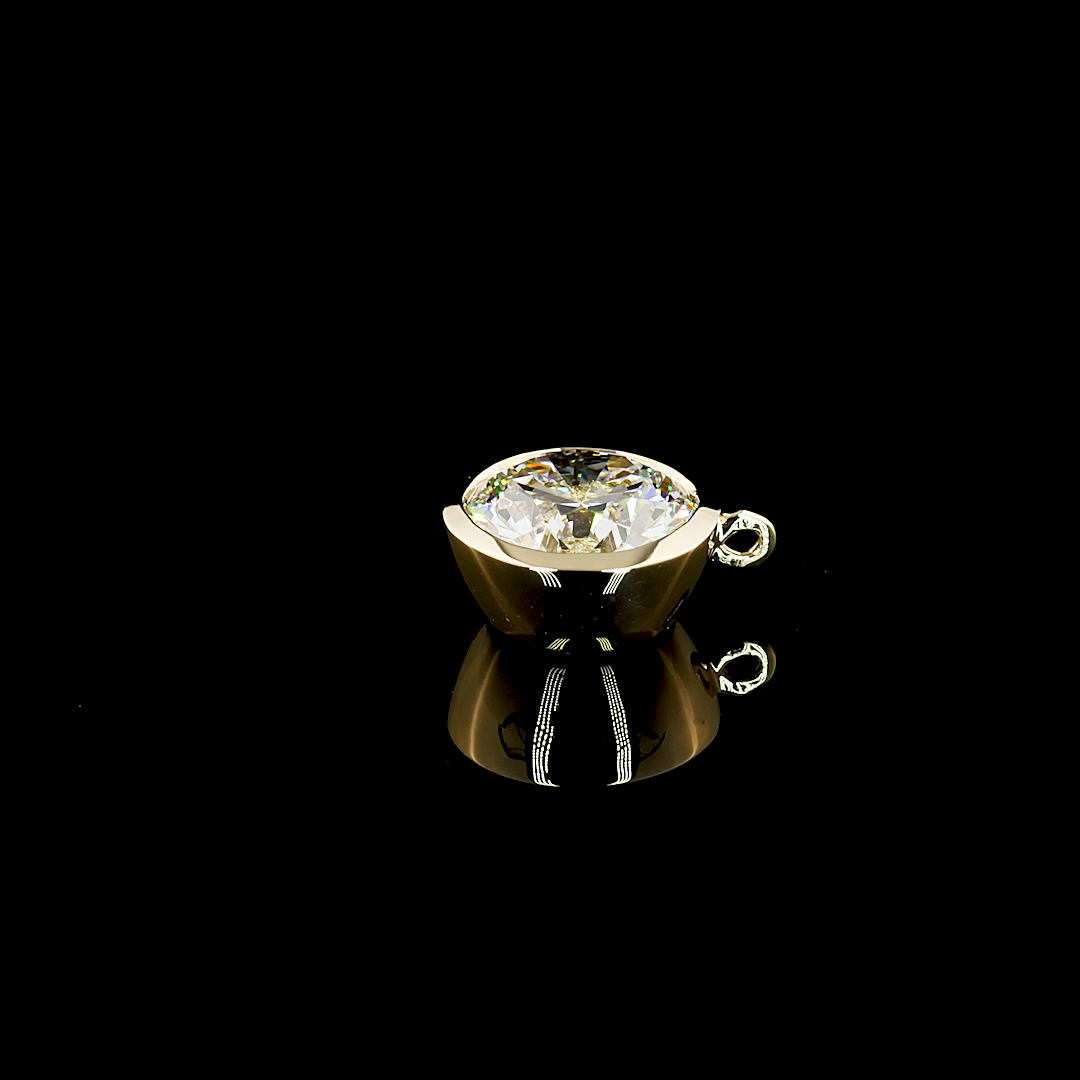 1.03 CT Round Lab Diamond Solitaire Necklace Pendant (E Color and VVS2 Clarity)