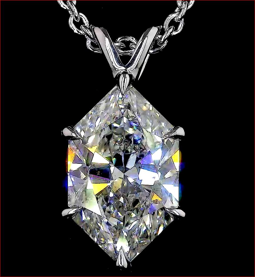 2.07 CT Antique Marquise Lab Diamond Solitaire Necklace Pendant 18" 14k White Gold (I Color and VS1 Clarity)