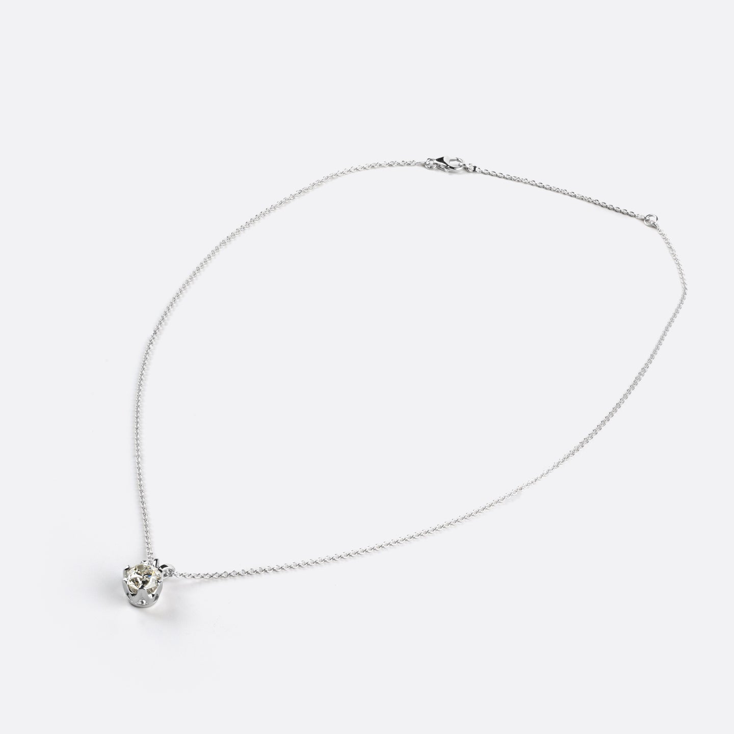 2.56 CT Old European Brilliant Lab Diamond Solitaire Necklace Pendant (D Color and VS1 Clarity)