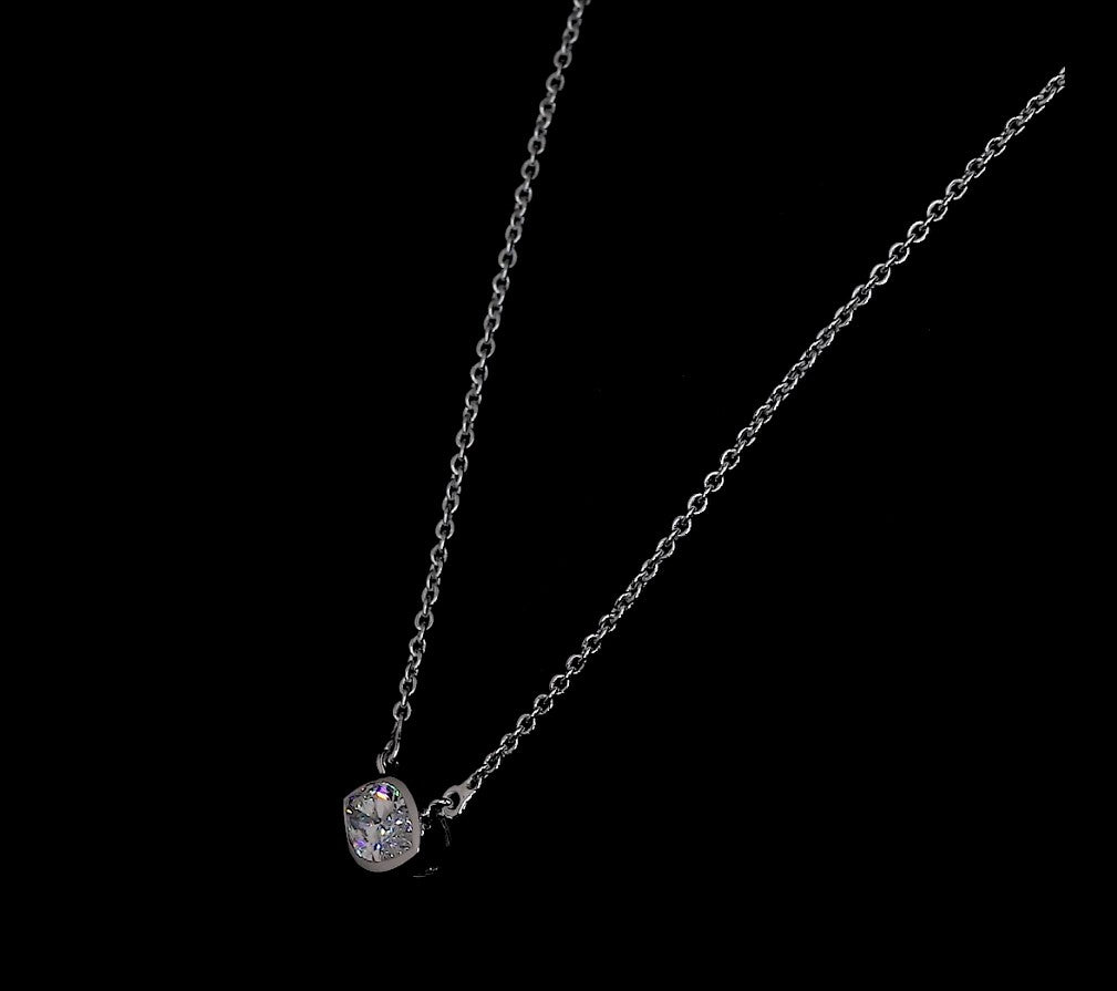 0.97 CT Marquise Lab Diamond Solitaire Necklace Pendant (F Color and VS2 Clarity)