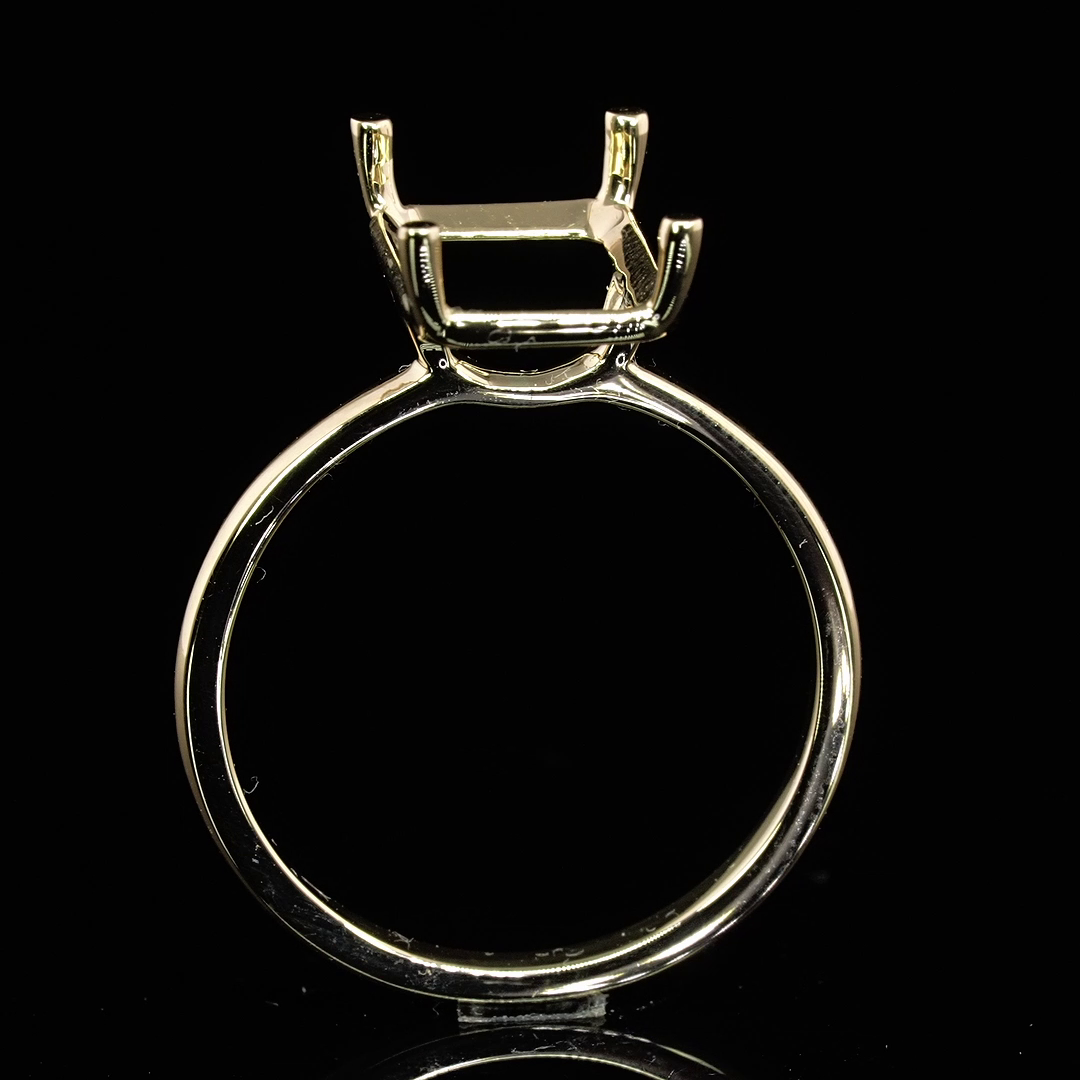 3.76 CT Emerald Lab Diamond Solitaire Ring (E Color and VS2 Clarity)