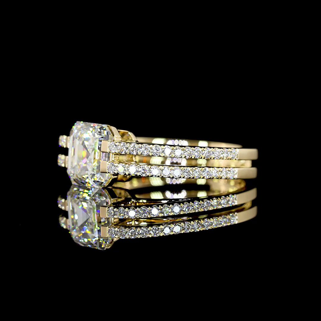 2.38 CTTW Asscher Lab Grown Diamond Special Ring Sz. 6 (E Color and VVS2 Clarity)