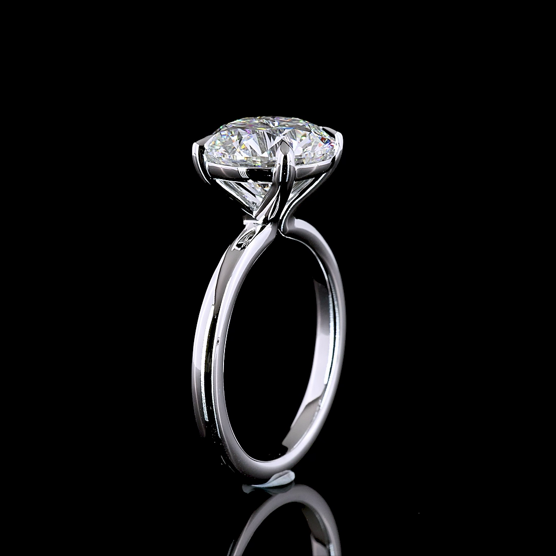 2.07 CTTW Round Lab Grown Diamond Split Shank Ring Sz. 6.5 (E Color and VS2 Clarity)