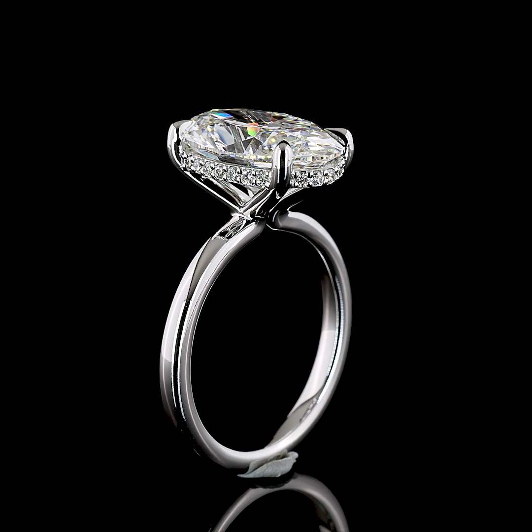 6.35 CTTW Oval Lab Diamond Hidden Halo RGWHHOV500 14k White Gold E Color and VVS2 Clarity jewelry-spot-usa