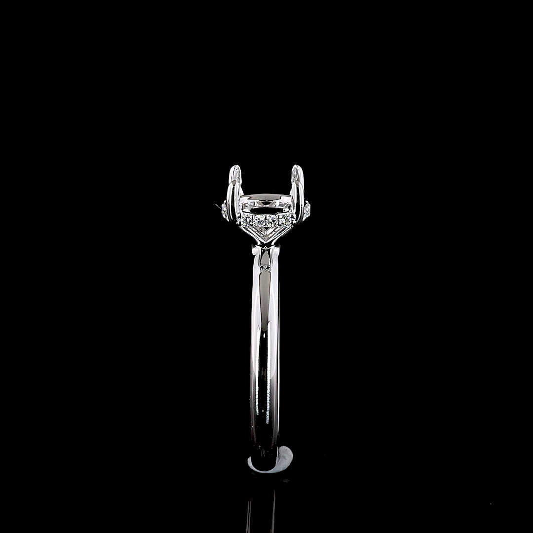 1.57 CTTW Round Lab Grown Diamond Hidden Halo Ring Sz. 6 (D Color and VVS2 Clarity)