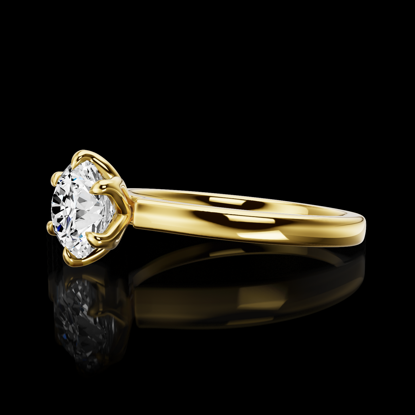 1.44 CT Round Lab Grown Diamond Solitaire Ring Sz. 7.25 (E Color and VVS2 Clarity)