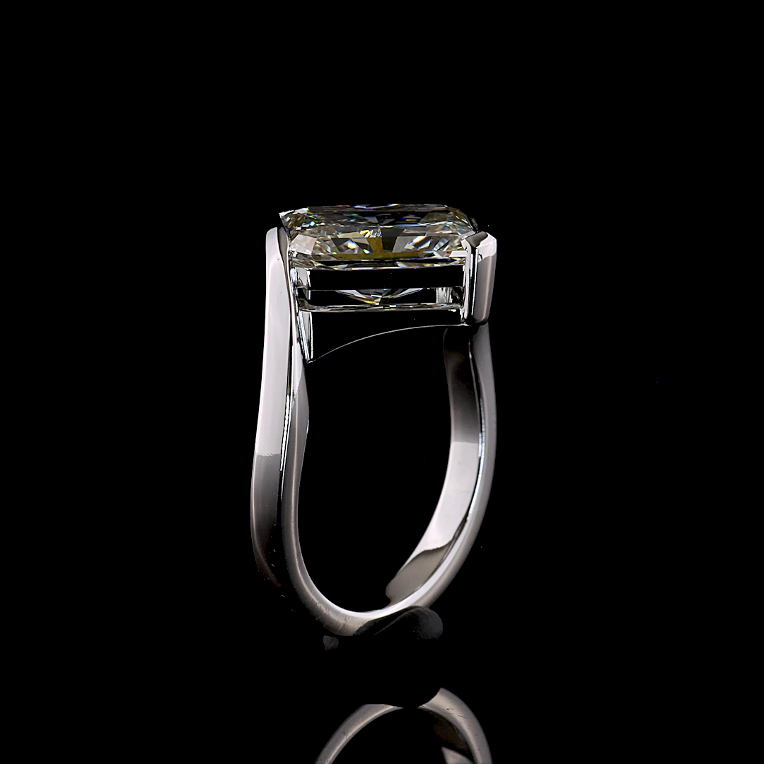3.57 CT Radiant Lab Grown Diamond Solitaire Ring Sz. 6 (F Color and VS1 Clarity)