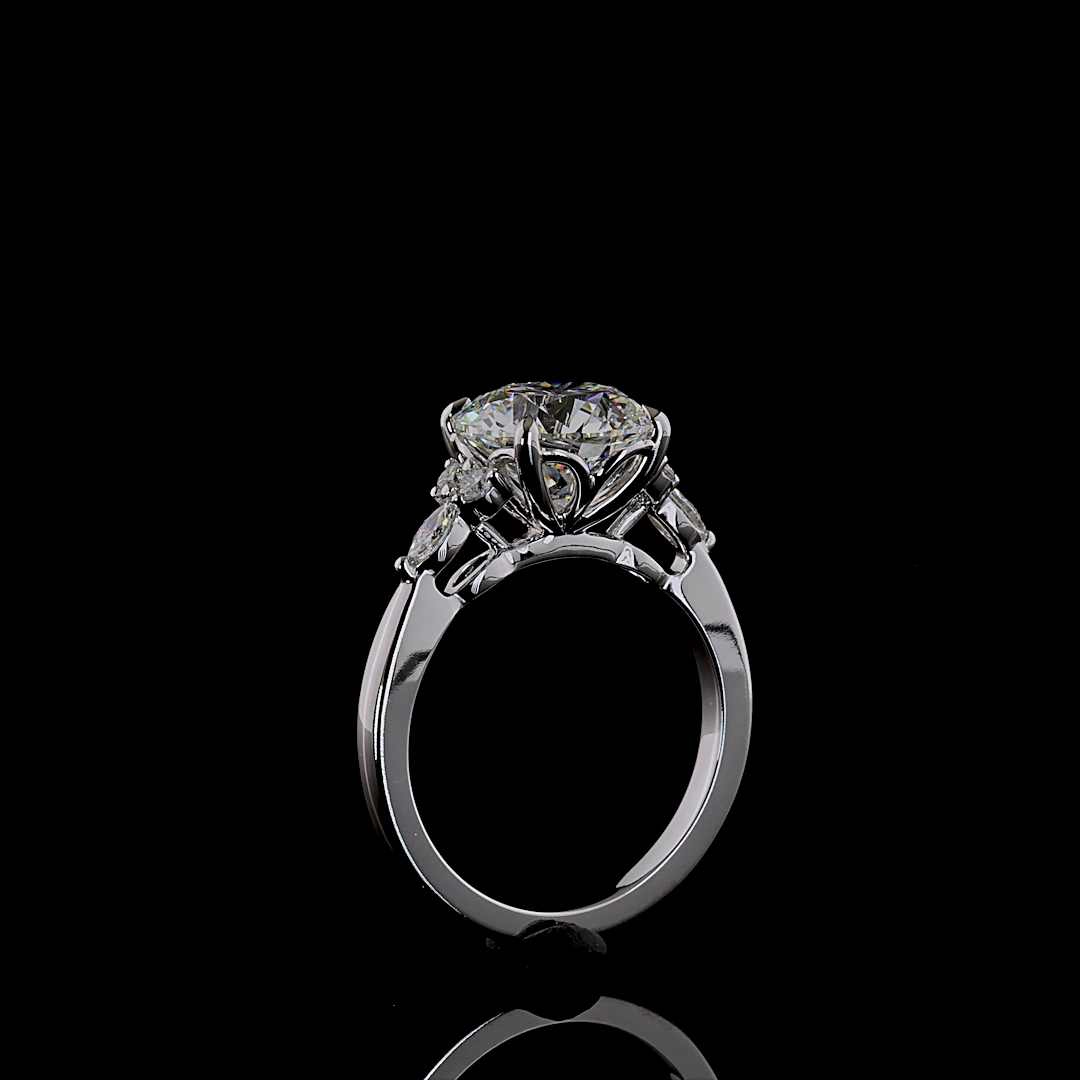 3.58 CTTW Round Lab Grown Diamond Special Ring Sz. 6 (F Color and VS1 Clarity)
