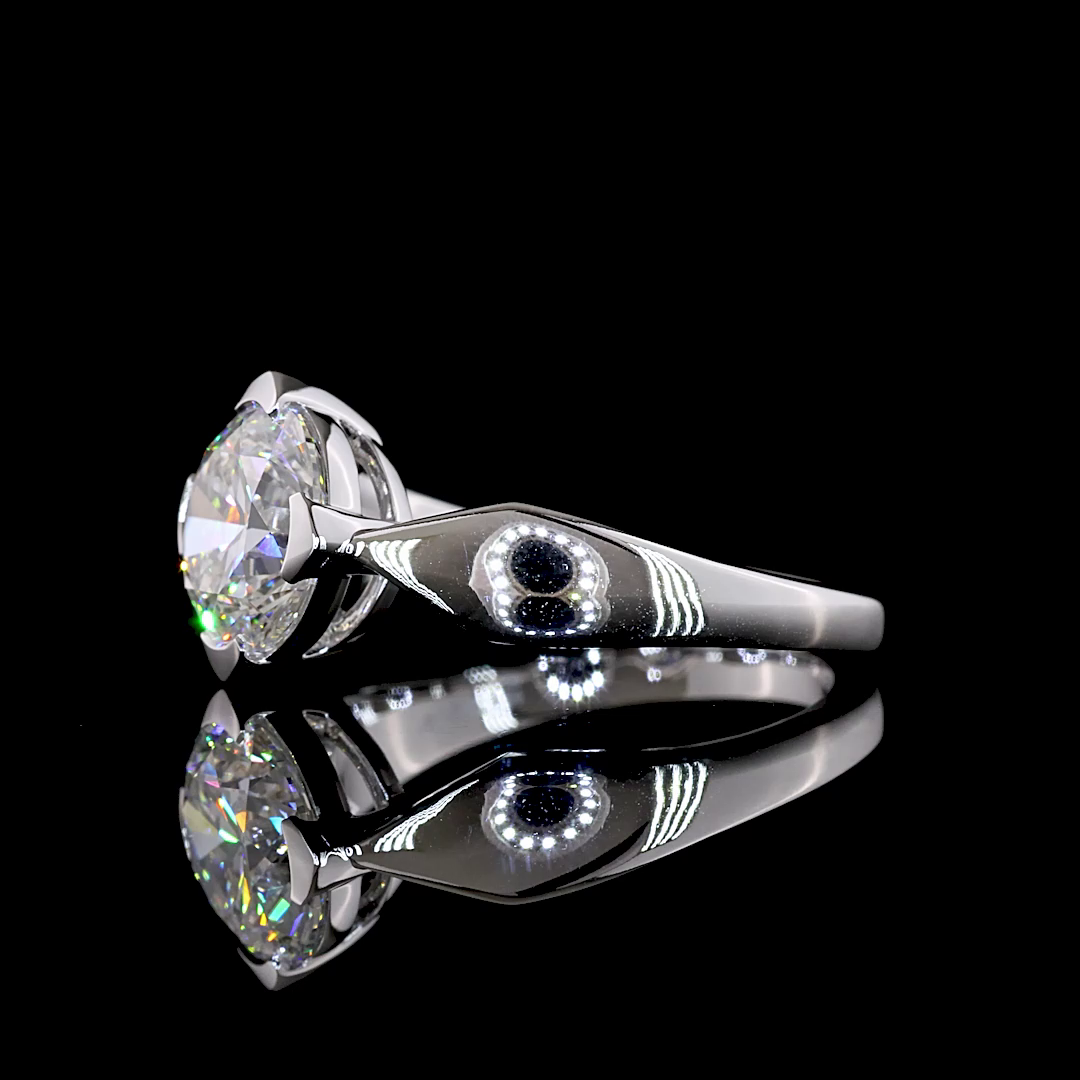 2.04 CT Round Lab Grown Diamond Solitaire Ring Sz. 5.5 (F Color and VS1 Clarity)