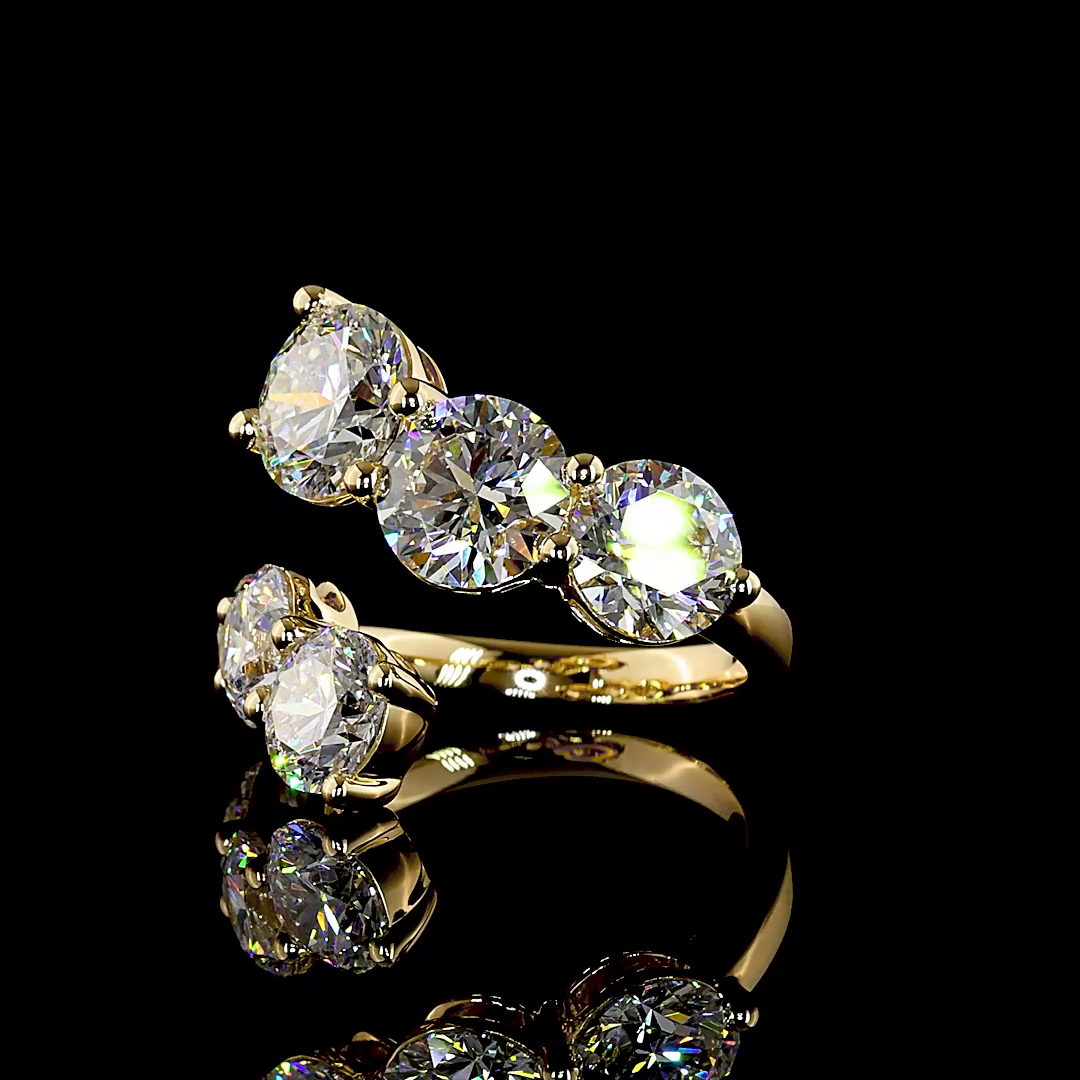 8.54 CTTW Round Lab Grown Diamond Special Ring Sz. 6.5 (F Color and VS1 Clarity)