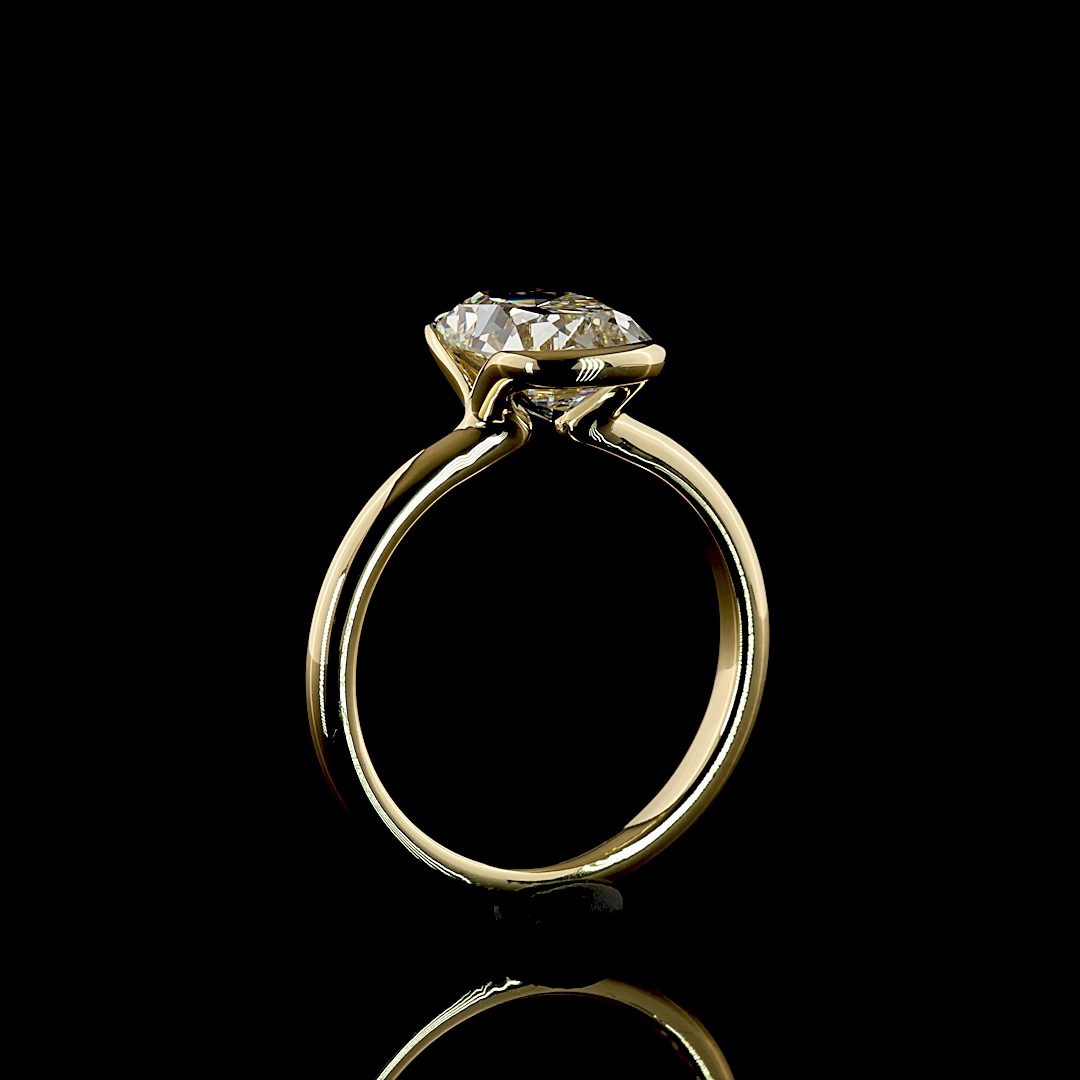 2.70 CT Antique Cushion Lab Grown Diamond Solitaire Ring Sz. 6.5 (E Color and VVS1 Clarity)