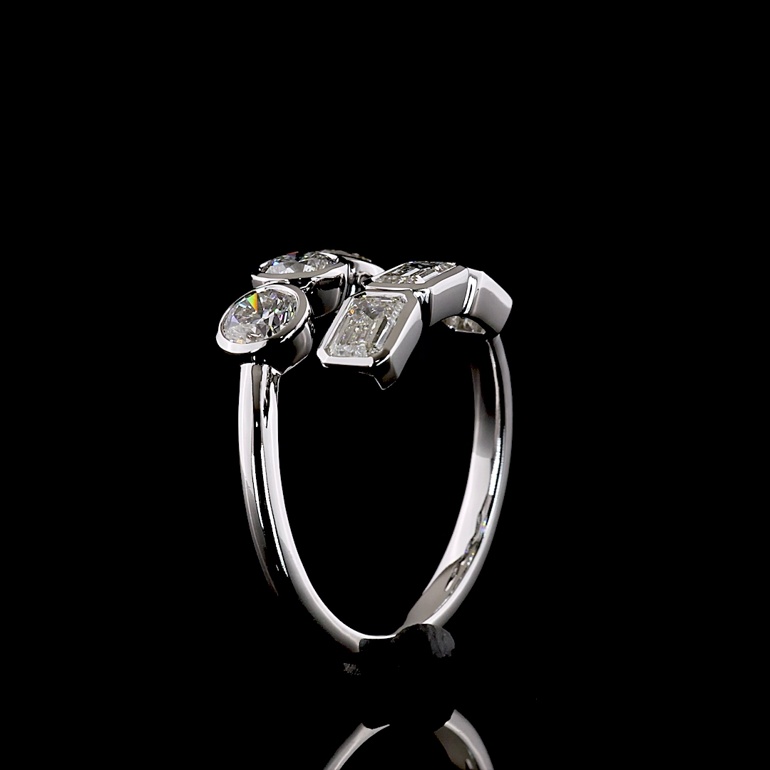 1.90 CTTW Emerald Lab Grown Diamond Special Ring Sz. 6.5 (E Color and VS1 Clarity)