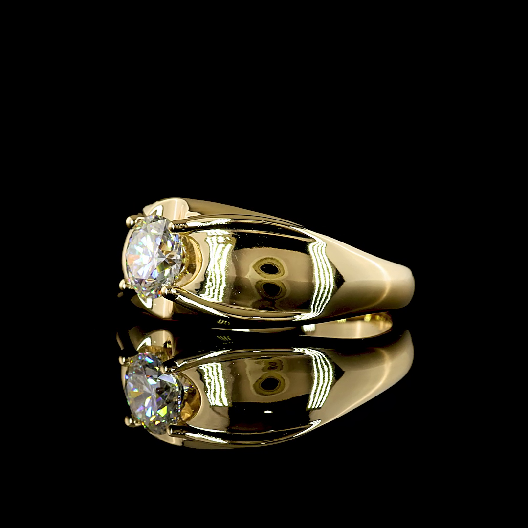 1.03 CT Round Lab Grown Diamond Solitaire Ring Sz. 8 (F Color and VS1 Clarity)
